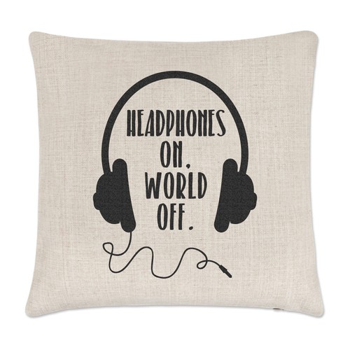 Copricuscino cuffie world - cuffie, on