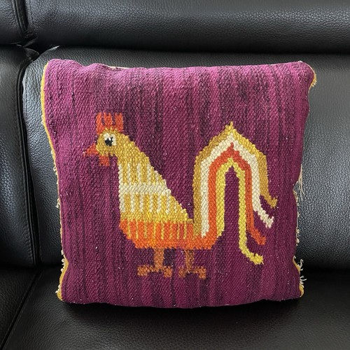 Cuscino gallo lana tessuto