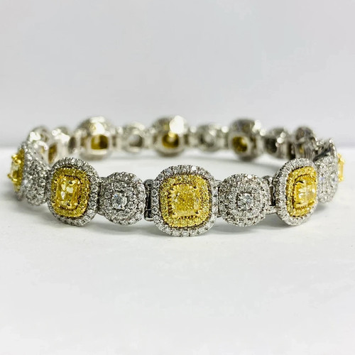 Bracciale citrino giallo 17ctw - citrino,