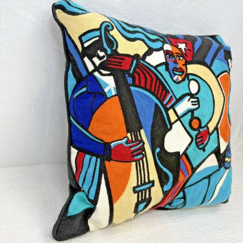 Cuscino musicista jazz - , arte