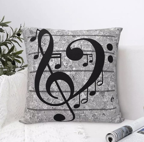 Music note copricuscino 45x45 - note,